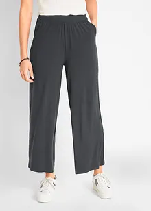 Pantaloni cropped in jersey di misto viscosa fluente, bonprix