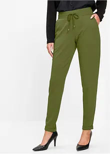 Pantaloni con elastico in vita in misto viscosa, bonprix