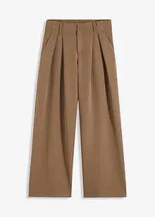 Pantaloni elasticizzati a palazzo con pinces, bonprix