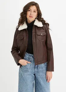 Giacca bomber in similpelle, bonprix