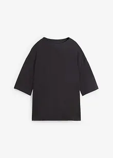 Maglia oversize in interlock con collo dritto, bonprix