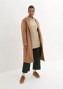 Maglione oversize a collo alto con spacchi laterali, bonprix