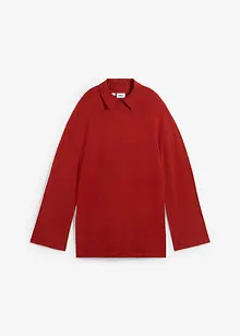 Maglione oversize a collo alto con spacchi laterali, bonprix