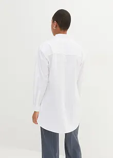 Camicia lunga a maniche lunghe con dettaglio attorcigliato in popeline, bonprix