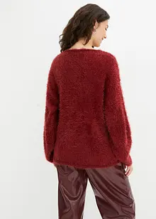 Maglione in filato piumato morbido, bonprix