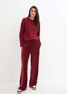 Pantaloni di velluto con cinta elastica, bonprix