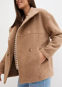 Caban oversize in simil lana, bonprix