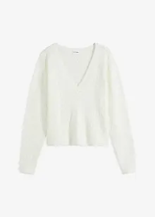 Maglione cropped traforato, bonprix