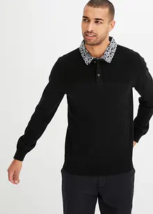 Maglione con colletto di camicia, bonprix