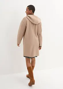 Cappotto corto in simil lana con cappuccio, bonprix