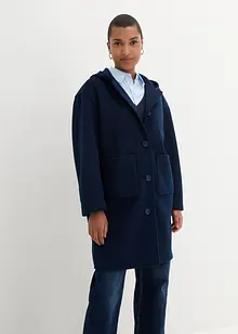 Cappotto corto in simil lana con cappuccio, bonprix