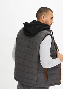 Gilet trapuntato con cappuccio staccabile, bonprix