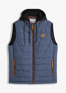 Gilet trapuntato con cappuccio staccabile, bonprix