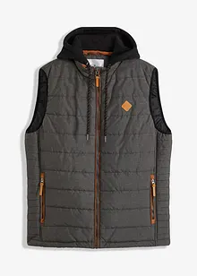 Gilet trapuntato con cappuccio staccabile, bonprix