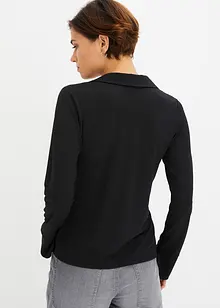 Maglia in crêpe con arricciatura, bonprix