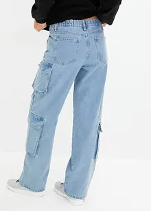 Jeans cargo, a vita media, bonprix