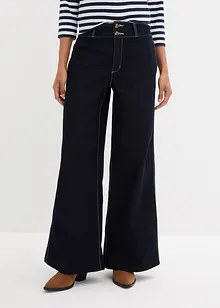 Jeans elasticizzati wide leg, a vita alta, bonprix