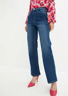 Jeans wide leg a vita alta, bonprix