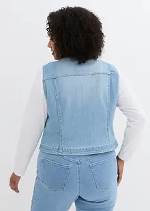 Gilet in jeans elasticizzato, bonprix