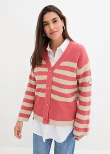 Cardigan a righe in cotone, bonprix