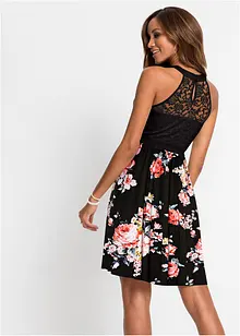 Abito di jersey con pizzo, bonprix