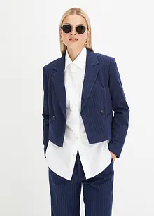 Blazer corto gessato, bonprix