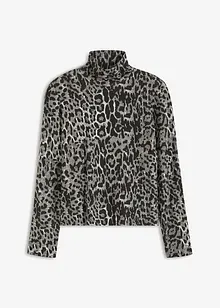 Maglia a maniche lunghe leopardata, bonprix