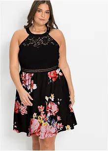 Abito di jersey con pizzo, bonprix