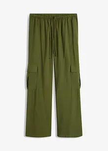 Pantaloni cargo fluenti, bonprix