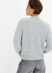 Cardigan in filato piumato, bonprix