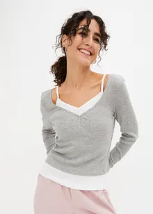 Top e maglia (set 2 pezzi), bonprix