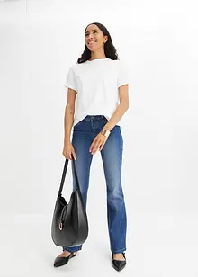 Jeans flared a vita bassa, bonprix