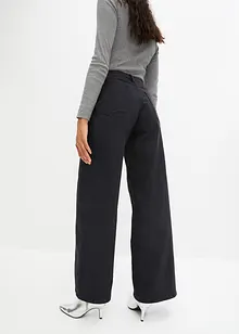 Jeans wide leg a vita alta con spacchi, bonprix