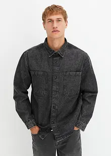 Giacca-camicia oversize in jeans di cotone biologico, bonprix