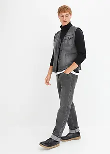 Gilet in jeans di cotone biologico, regular fit, bonprix