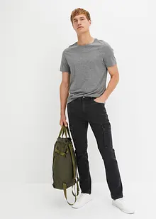 Jeans cargo elasticizzati slim fit, straight, bonprix