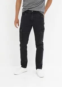 Jeans cargo elasticizzati slim fit, straight, bonprix