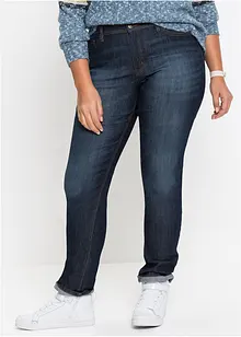 Mom jeans in stretch confortevole, vita media, bonprix