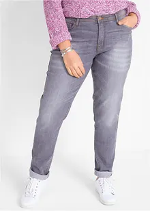 Mom jeans in stretch confortevole, vita media, bonprix