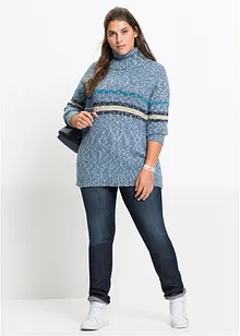 Mom jeans in stretch confortevole, vita media, bonprix