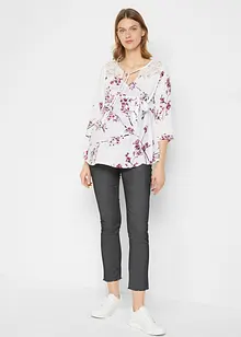 Blusa prémaman con pizzo e maniche a 3/4, bonprix