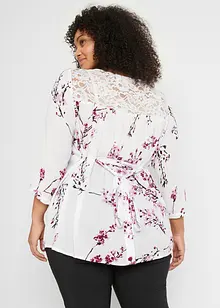 Blusa prémaman con pizzo e maniche a 3/4, bonprix