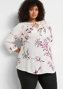 Blusa prémaman con pizzo e maniche a 3/4, bonprix