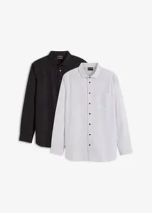 Camicia elegante a maniche lunghe in puro cotone (pacco da 2), bonprix