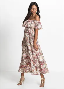 Abito con spalle scoperte in viscosa fluente, bonprix