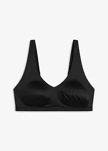 Bralette imbottita senza ferretto in materiale lucido, bonprix