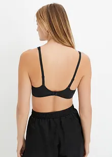 Bralette imbottita senza ferretto in materiale lucido, bonprix