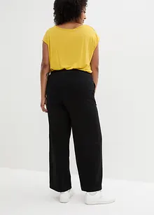 Pantaloni in maglina a palazzo con cinta comoda, bonprix