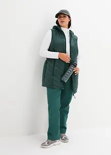 Gilet lungo trapuntato ultra leggero con sacchetto, bonprix