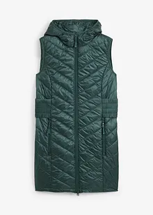 Gilet lungo trapuntato ultra leggero con sacchetto, bonprix